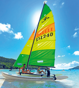 Adrenalin sports in the Seychelles - catamaran sailing