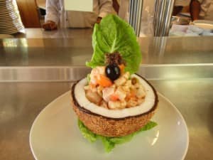 Fish ceviche acapulco style from Constance Moofushi Resort, Maldives