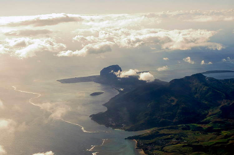 Le Morne Brabant aerial view